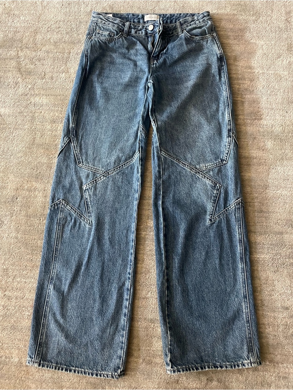 Y2K aesthetic PacSun Casey Star Low Rise Baggy Jeans Size 25
